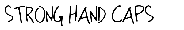 Strong Hand Caps font preview